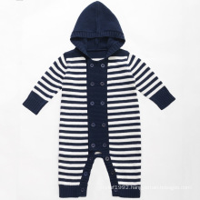 High quality organic cotton wholesale baby clothes stripe design baby rompers